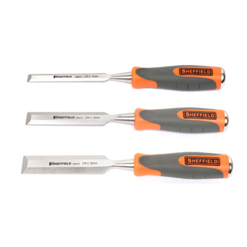 钢盾工具 3件套铬钒钢木工凿组套12mm 19mm 25mm S080301