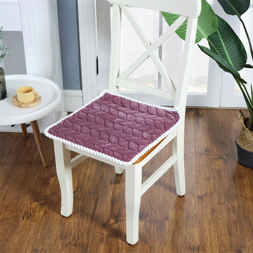 Custom Pure Color Winter Plush Chair Cushion Office Chair Pad Student Chair Seat Cushion for Wholesalers, Dropshipping One Piece