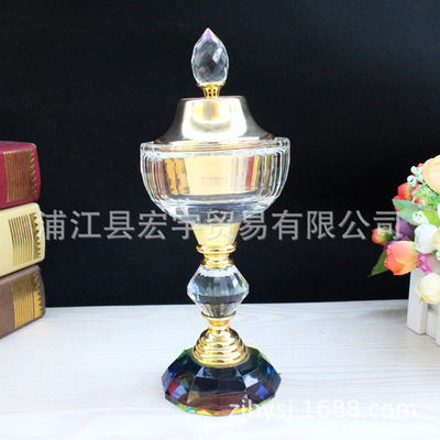 Direct selling Muslim Arabia smoked/Islam/Middle East crystal incensory customized style crystal