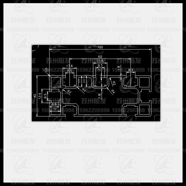100*40流水线工业铝材1004040100滚筒线