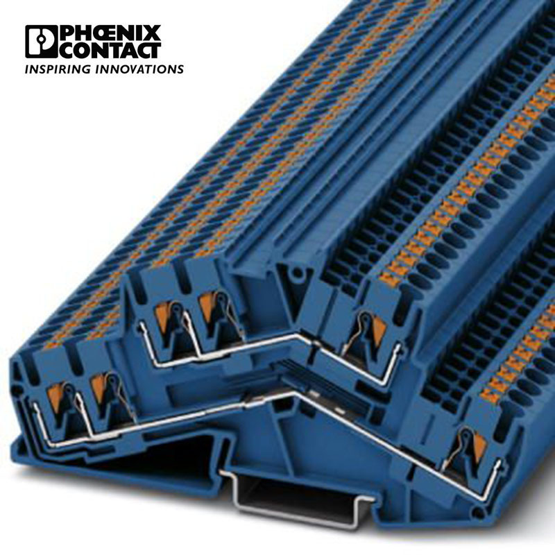 菲尼克斯双层接线端子2.5平方直插式连接PTTBS2,5-TWINBU