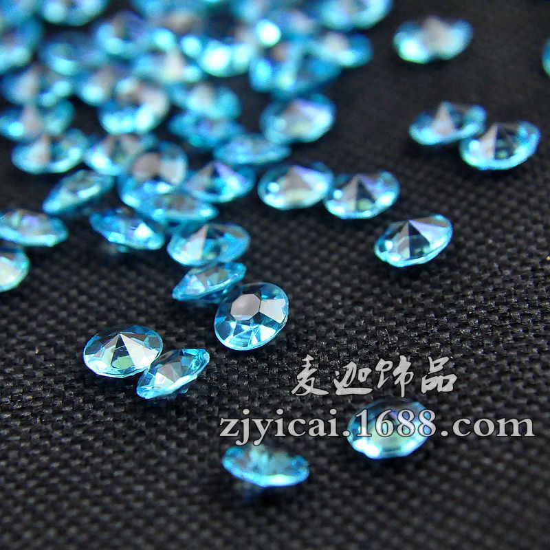 现货 2000pcs 8mm亚克力尖钻 无底裸钻 透明尖底钻 DIY婚礼散钻-阿里巴巴