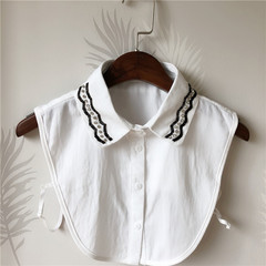 Factory supply Korean version new chiffon half collar autumn winter fashionable easy-to-match handmade beading shirt with faux collar for children