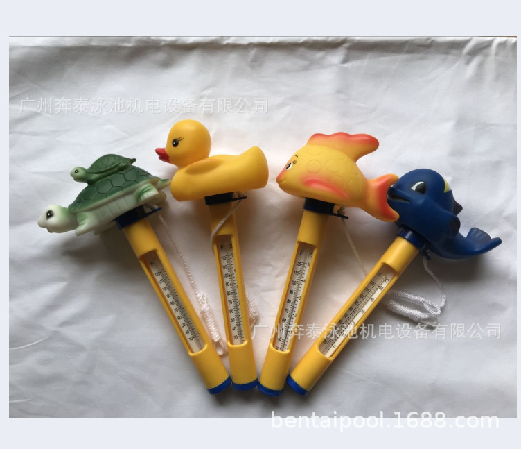 动物浮水温度计泳池漂浮温度计 游泳池浮水温度计 卡通泳池温度计