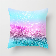 亚马孙速卖通wish时尚桃皮绒简约五彩缤纷床上用品抱枕套不含枕芯