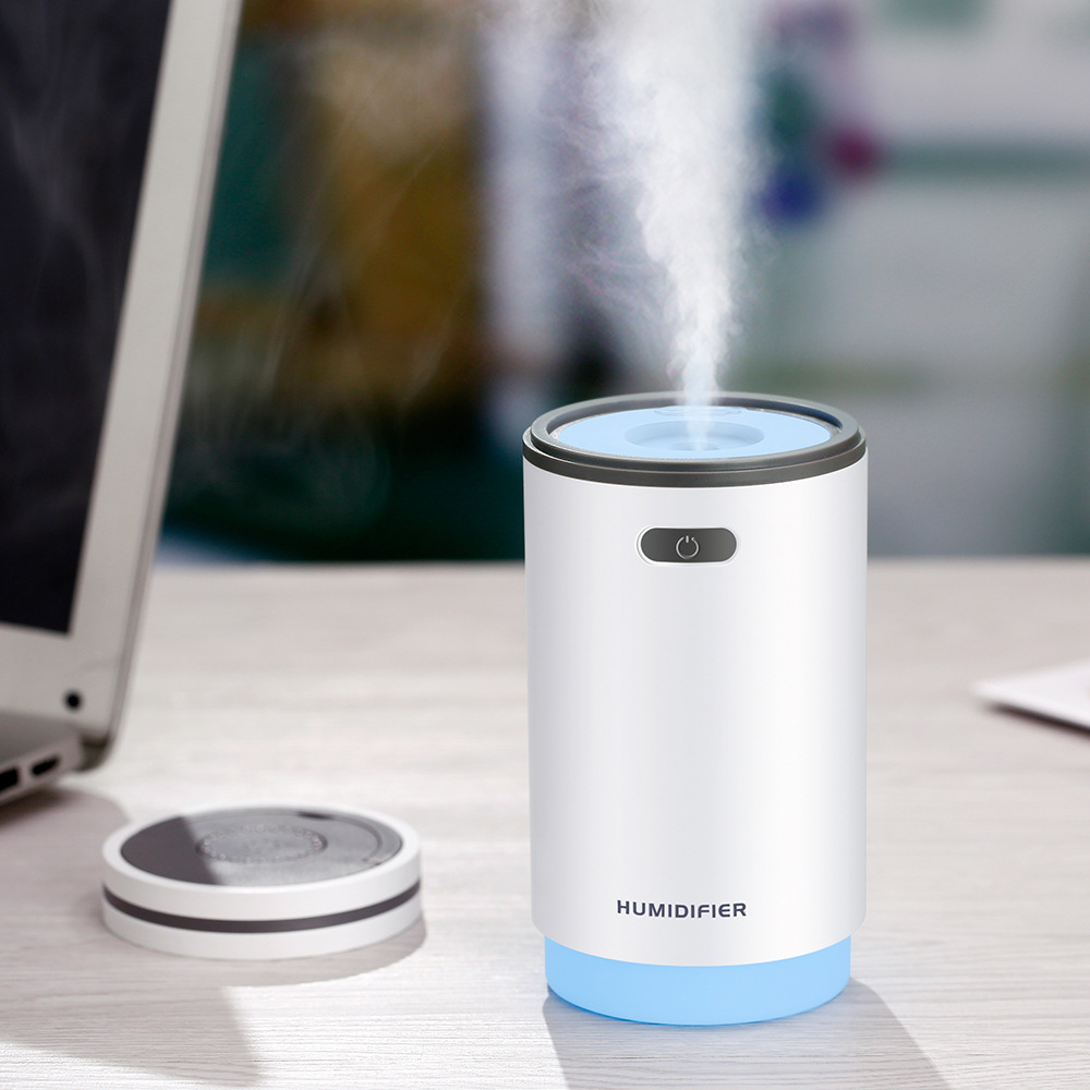 拾风随心境加湿器 usb迷你家用车载大容量香薰加湿器带夜灯化妆镜