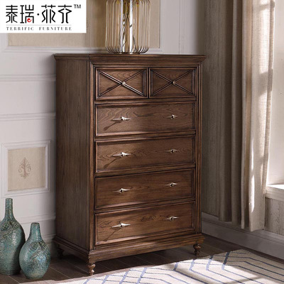 Manufactor Direct selling American minimalist solid wood 5 Drawers drawer bedroom Lockers Five bucket kitchen Storage cabinet Jane Europe