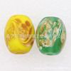 Boutique oval glazed glazed glazed green sandy glazed pearl sour sour Japanese glazed bead big waist drum -shaped glass beads