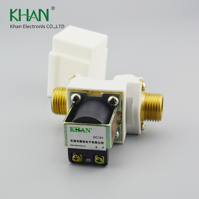 太阳能电磁阀 塑料接口有压 DC12V 带止回功能 热水器 电磁阀