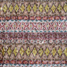 GB8021绣珠片民族风情绣花布面料鞋材绣花面料