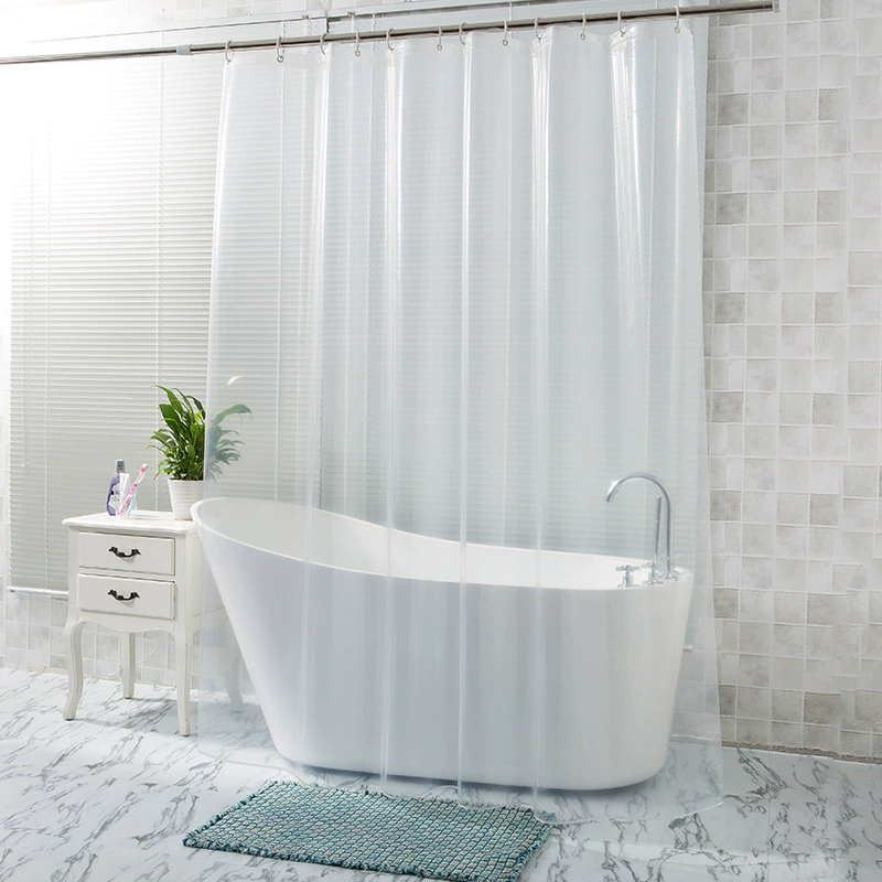 PEVA перегородка Водонепроницаемая Ванная комната Инь и Ян Бар прозрачный пластик отель занавеска для душа фабрика Водонепроницаемая занавеска для душа с защитой от плесени