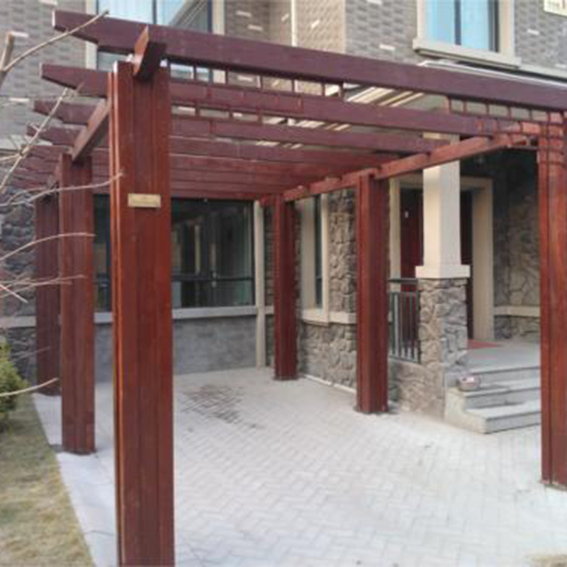 雨後驕陽涼亭過道仿木紋戶外葡萄架定制鋁合金戶外攀藤花園花架