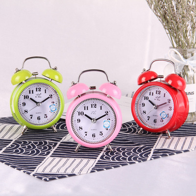 children student Bedside Cartoon Desk Clock classic Simplicity Metal alarm clock Mute number alarm clock Manufactor Direct selling