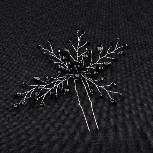 Bridal Crown Wedding Accessories Handmade Hairstyle Performance Headwear European and American Hair Accessories Crystal Hairpin Hairpin U-shaped Fork