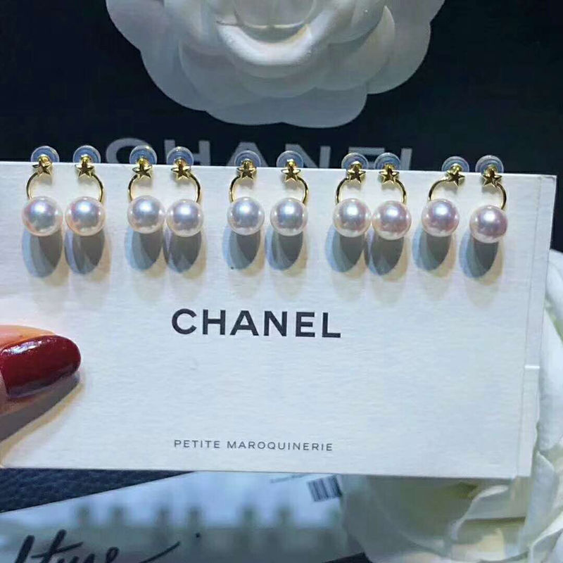 新品潮家同款！18k金星光珍珠耳环！7.5-8mm正圆基本无暇强光耳环