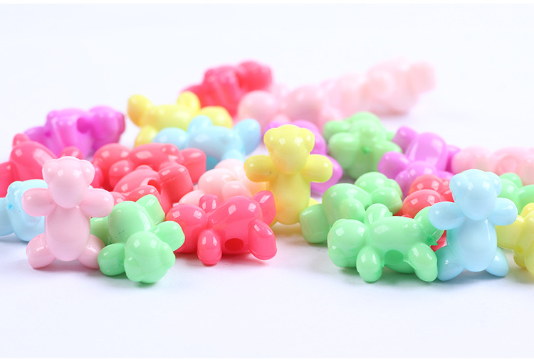Spring-colored handmade beaded cartoon animal style straight-hole irregular-shaped beads diy children's educational toy beads accessories detail image 9