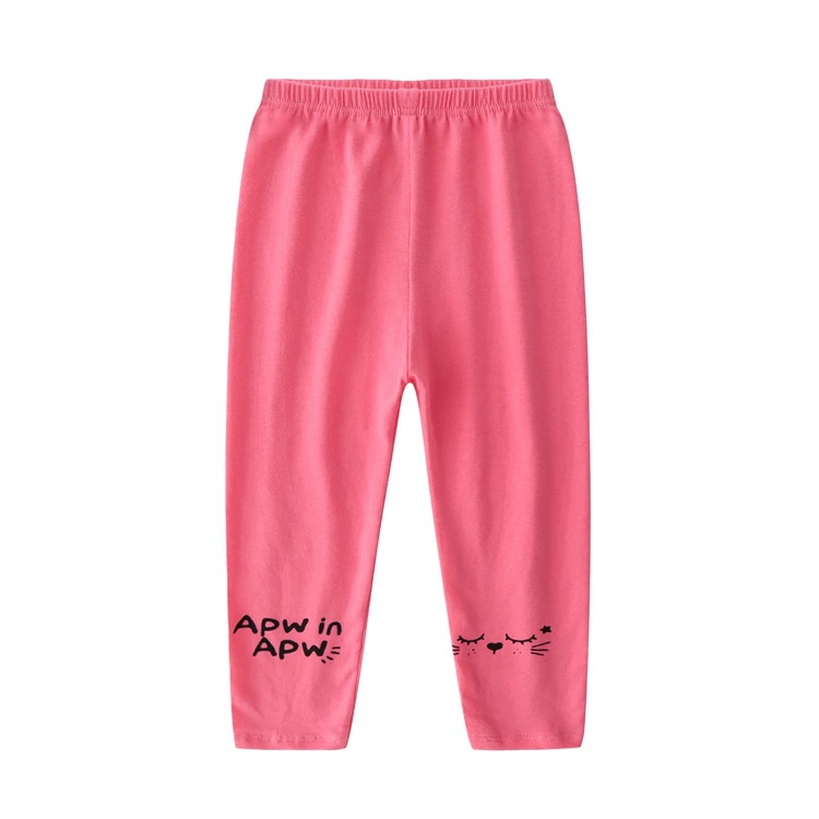 Summer children's leggings, colored trousers girl's, Korean style, 95% cotton, wholesale