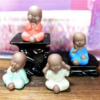 Novices Sand pottery Tea darling Small ornaments Do not say Not moving Buddhist mood Monk Cinnabar Tea ceremony Tea Play