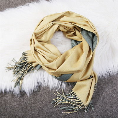 2018新款百搭双面披肩长款超大仿羊绒围巾秋冬季女加厚学生围脖