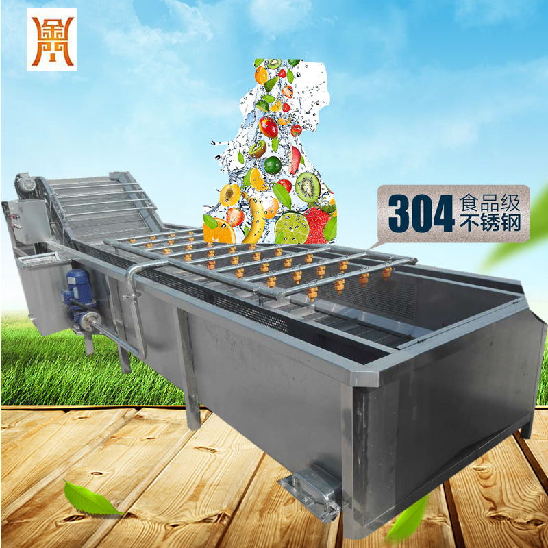 大型蔬菜清洗机 油菜白菜清洗机气泡式连续清洗高效去除泥沙