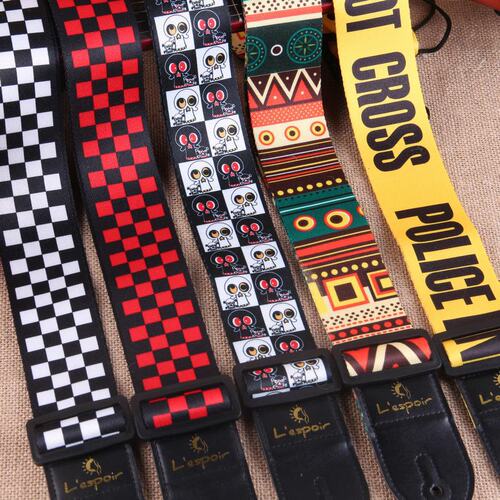 Thermal transfer folk guitar strap Color printed guitar strap Electric guitar universal shoulder strap