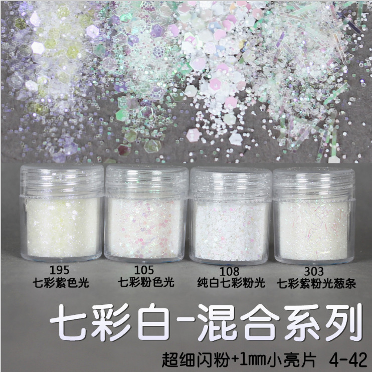 Nagel Glitzer Holografische Dekoration Flocken Glitzer DIY Nailart 3D Pailletten - Bild 13 von 28