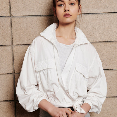 爆款 2018秋冬新款 户外运动外套女长袖韩版 宽松跑步运动衣|ms