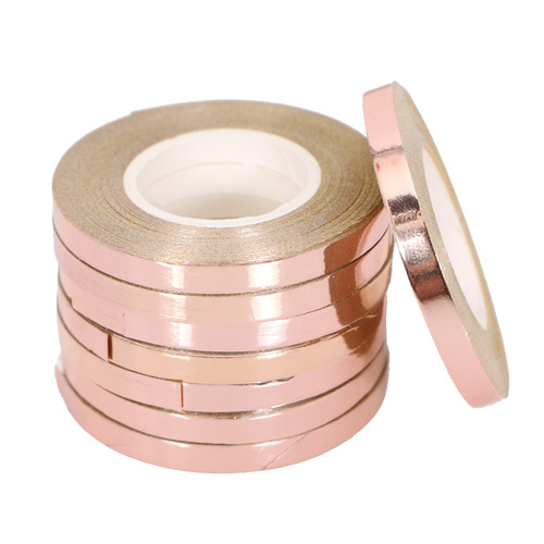 Factory direct sale 10mx0.5cm small roll ribbon birthday party decoration tied balloon rose gold ribbon