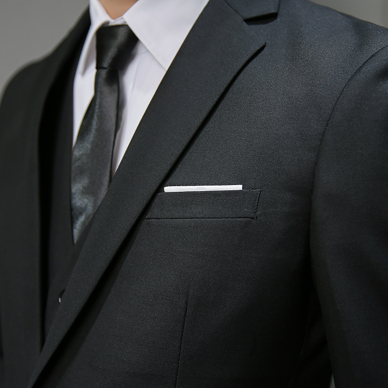Traje traje de tres piezas SLIM-Fit coreano casual traje de negocios formal vestido de novia novio mejor traje de hombre