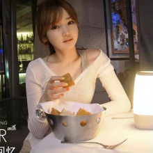 韩国东大门正品同款V领露背不规则显瘦针织打底上衣下开叉长袖T恤