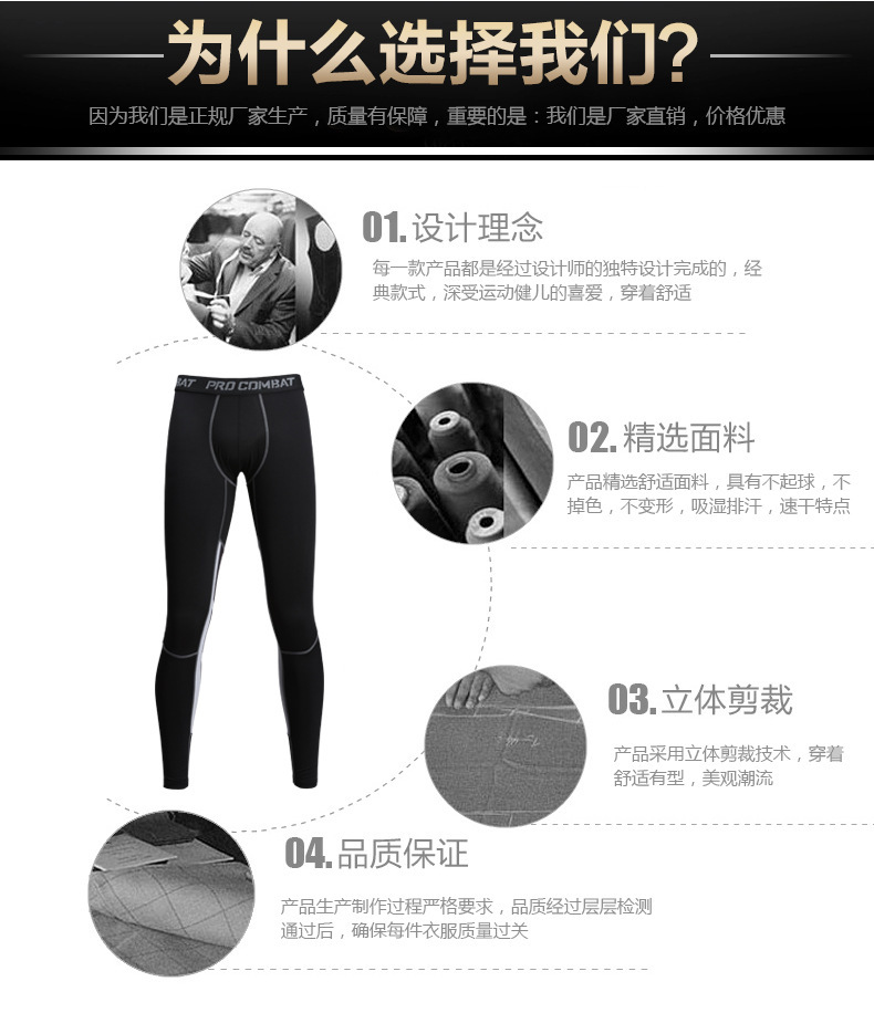 Fitness trousers men's running basketball print tight nine-point pants men sweat high bullet speed dry spot wholesale 5 003.jpg