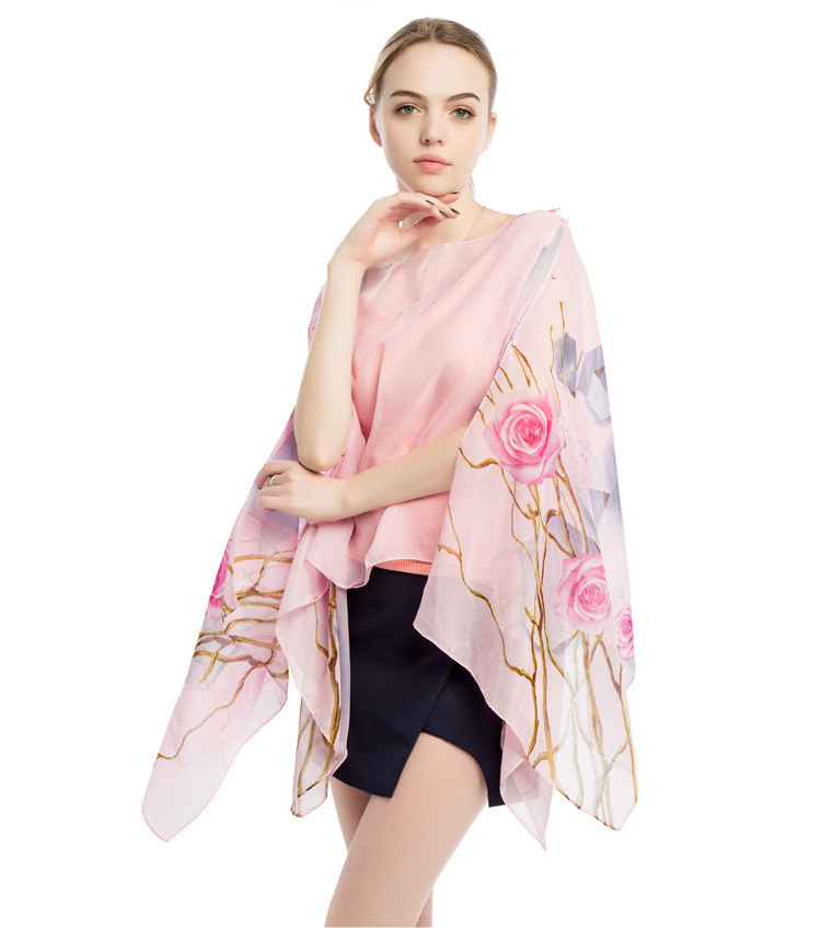 夏季女士丝巾厂家 遮阳防晒披肩批发 礼品围巾