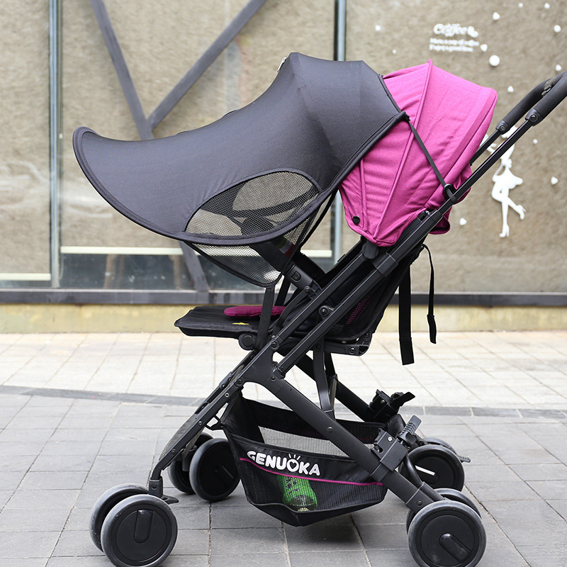 婴儿推车遮阳蓬配件伞车通用折叠顶蓬顶棚防紫外线可拆卸婴儿车罩