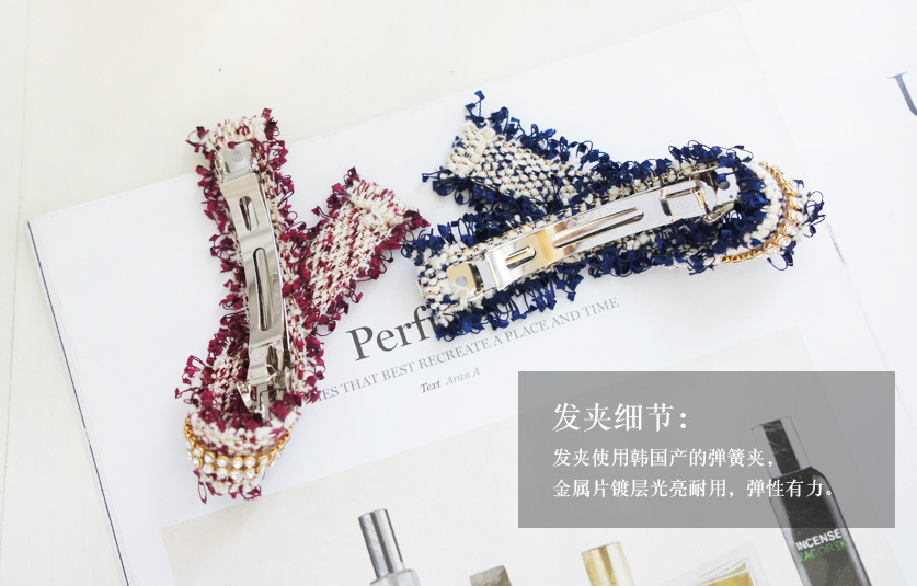 Fashion Rhinestone Contrast Color Bow Hairpin Wholesale display picture 3