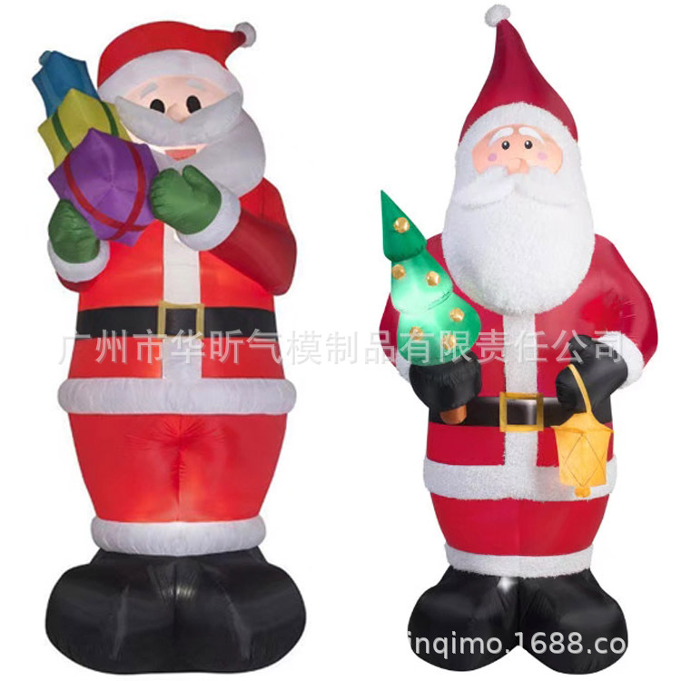 新款圣诞节装饰用品购物中心商场房地产楼盘装饰充气圣诞老人气模