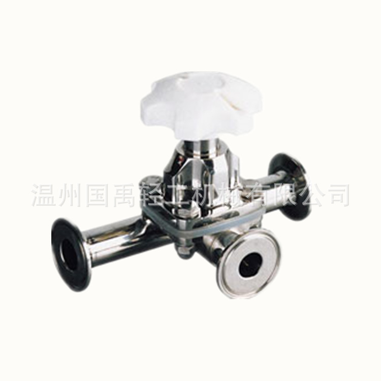 厂家直销 供应国禹不锈钢快装普通三通隔膜阀