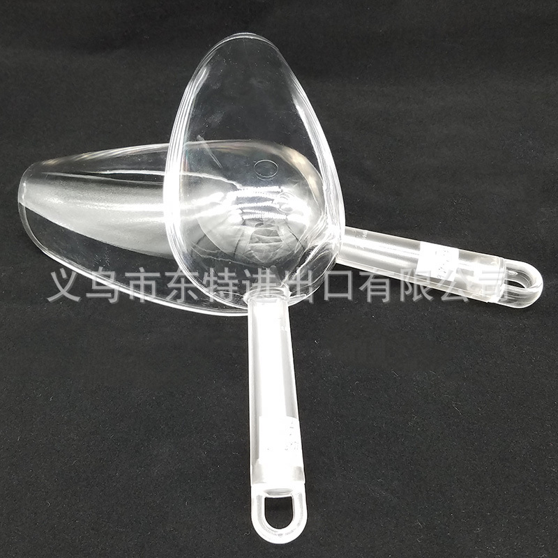 厂家直销透明冰铲pc塑料圆底冰铲粮食面粉铲多用取冰铲干果咖啡铲详情图9