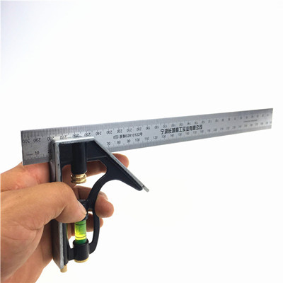 长城精工300mm不锈钢多功能组合角尺  45度直角拐尺 58元包邮