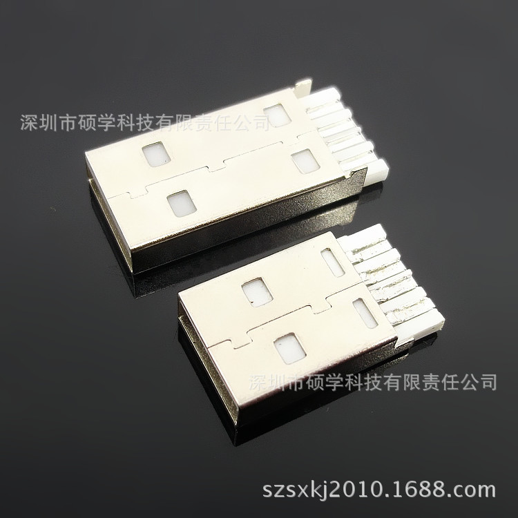 现货USB AM公头180度焊线长体L=27.0mm A公折叠式USB2.0连接器-阿里巴巴