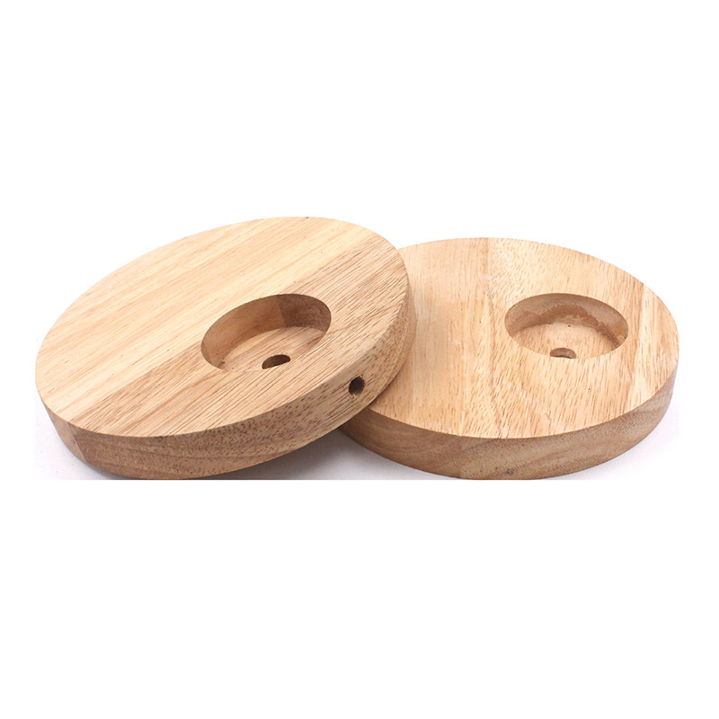 Round lamp holder lamps and lanterns Wood base Lighting Accessories Wood Products led Base solid wood Customizable Lighting Wood base