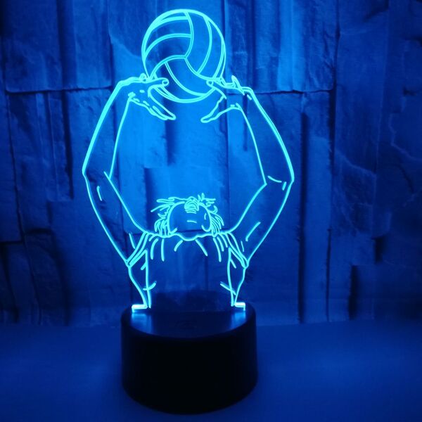 New volleyball 3D night light sports figures order colorful remote…