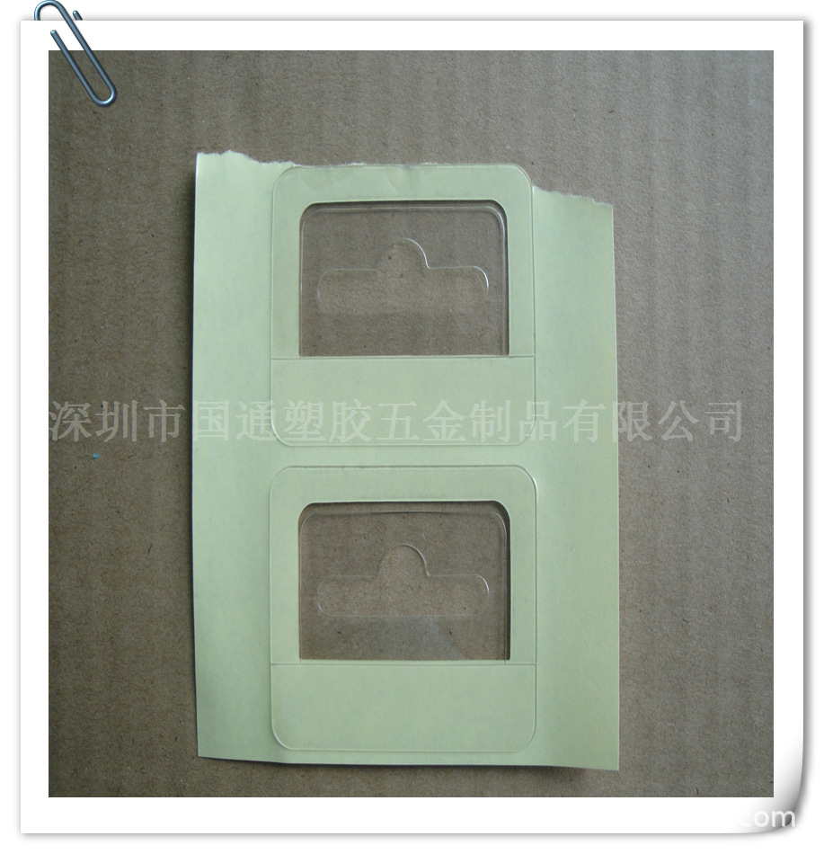 展示架PET自粘挂钩背粘胶透明挂钩飞机孔 PVC挂钩贴