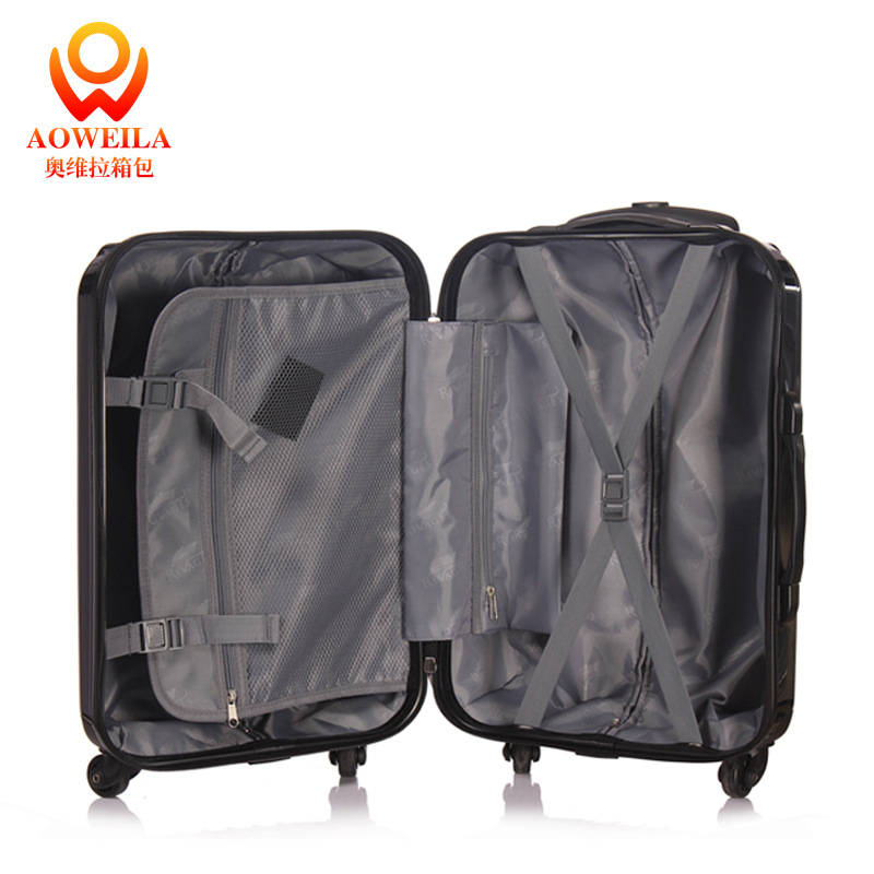 Aoweila/20寸時(shí)尚防刮防水行李箱旅行箱萬向輪男女拉桿箱條紋登機(jī)箱