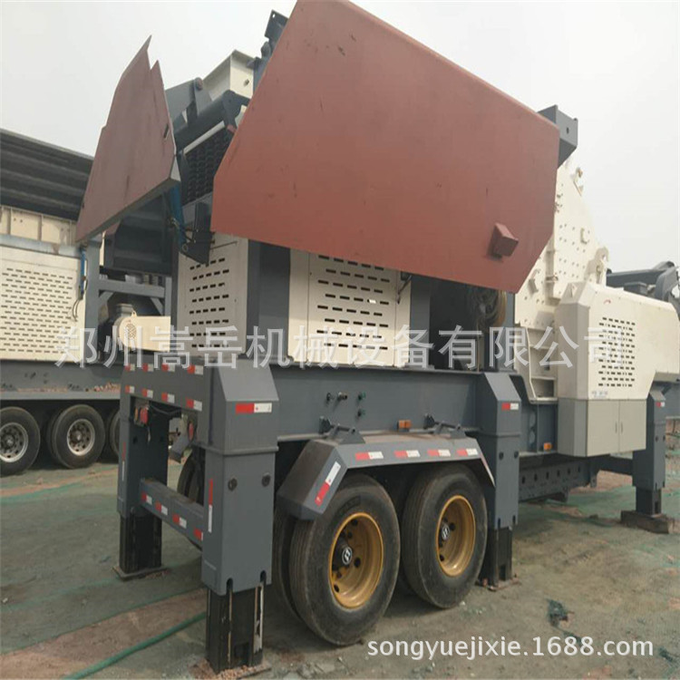 供应建筑垃圾破碎生产线设备 中小型砂石破碎机移动破碎站 破碎车