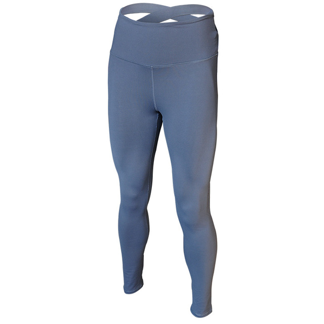 New high-waist yoga pants with crossed back and tightness trousers with lifted hips sports peach trousers