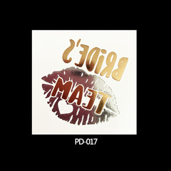 Gold Foil Wedding Sticker for Team Bride, Single Party Sticker, Love Letter Temporary Tattoo Sticker