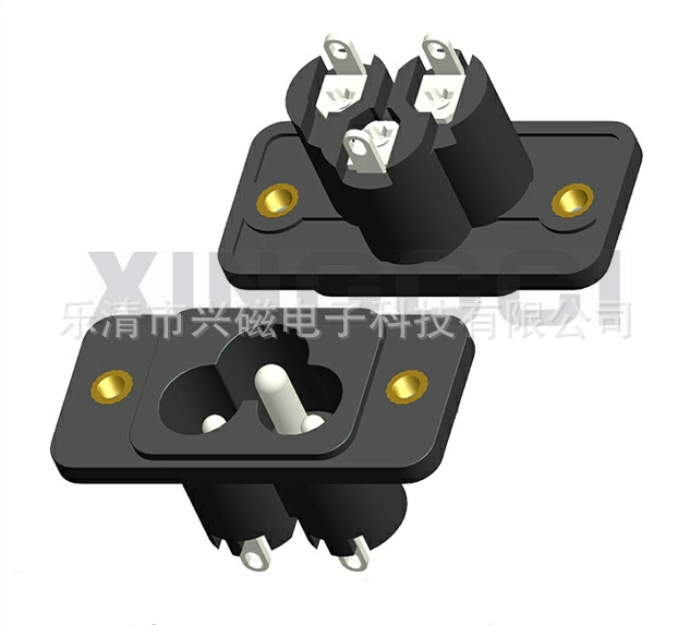 AC power socket with fixed hole Mickey Mouse socket AC-030B Xingmax manufacturer DB-6