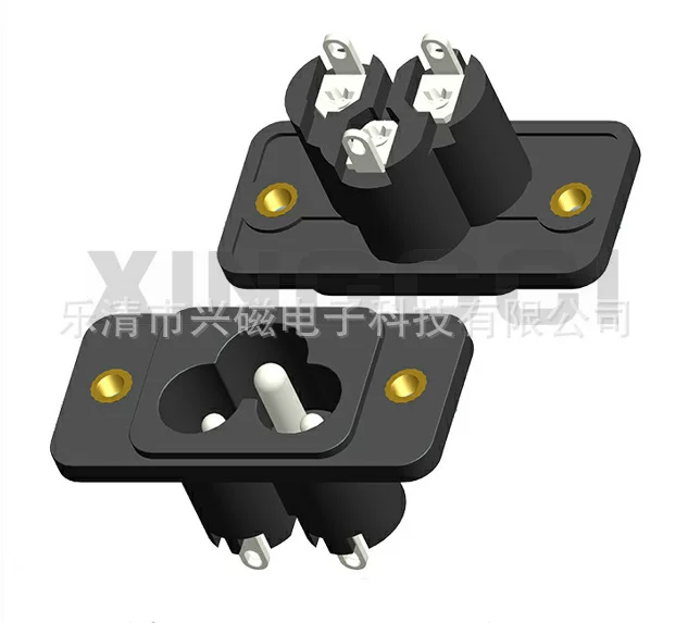 AC power socket with fixed hole Mickey Mouse socket AC-030B Xingmax manufacturer DB-6