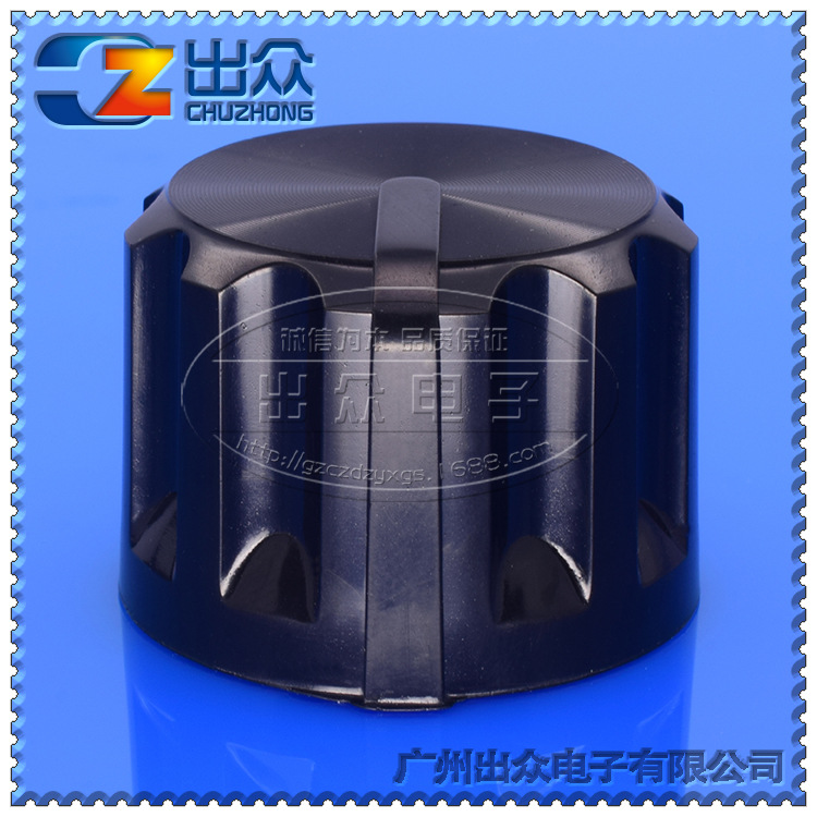 工厂CZ3-A120音频塑料旋钮电位器宽26高19黑色旋钮电位器