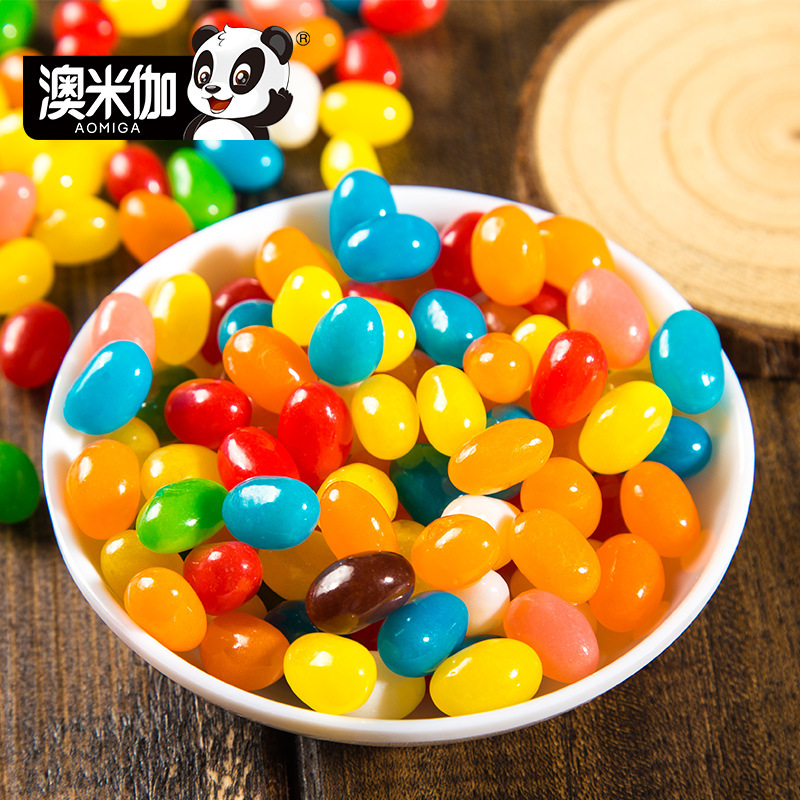 澳米伽102克袋装七彩糖多彩糖儿童小孩糖果零食可乐味水果味软糖